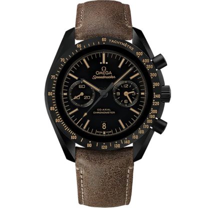 Omega Vintage Black Speedmaster Dark Side of the Moon 44,25 mm, cerámica negra con pulsera de piel 311.92.44.51.01.006
